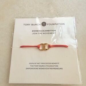 Tory Burch Gold and Orange Ambition Bracelet